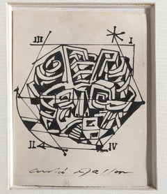 Anatomy of my Universe, Surrealist Ink Drawing by Andre Masson