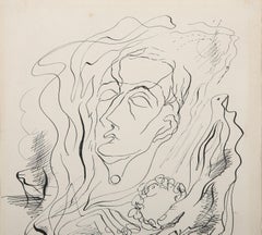 Trance, Surrealist Ink Drawing by Andre Masson