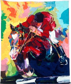Olympic Jumper, arazzo espressionista astratto di LeRoy Neiman