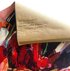 Olympic Jumper, tapisserie expressionniste abstraite de LeRoy Neiman