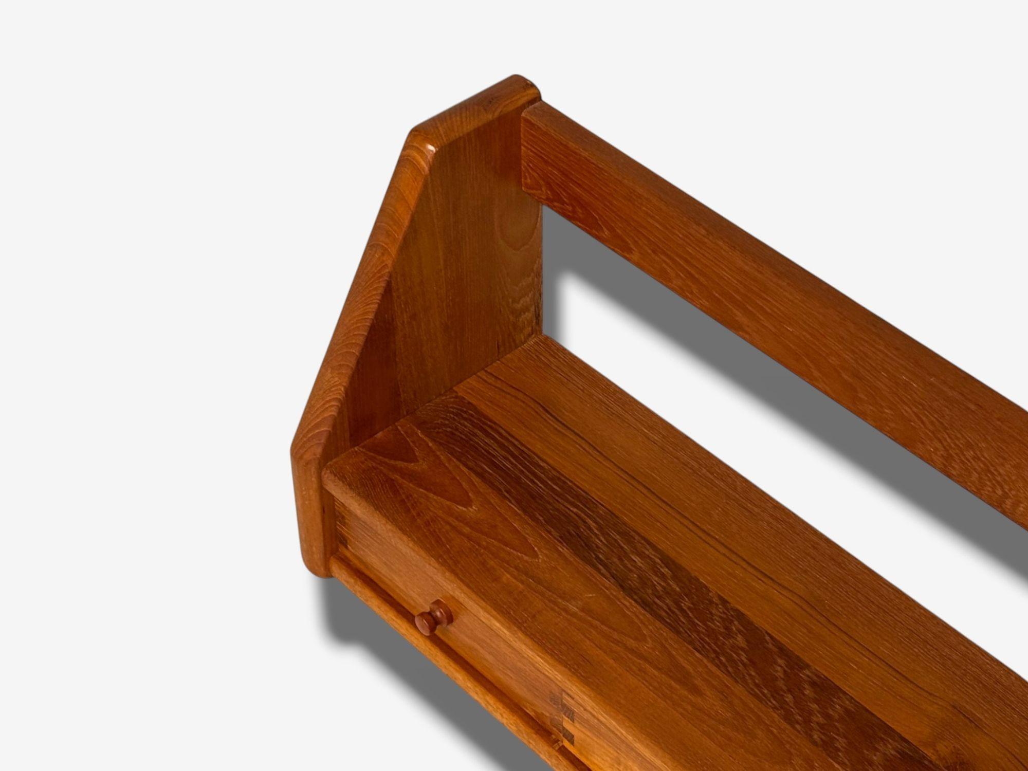 Dyrlund, moderne suédois, teck, étagère murale, Danemark, années 1960 en vente 5