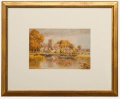 Samuel Standice Boden (1826-1896) - Acquerello del 1872, Pesca dalla riva