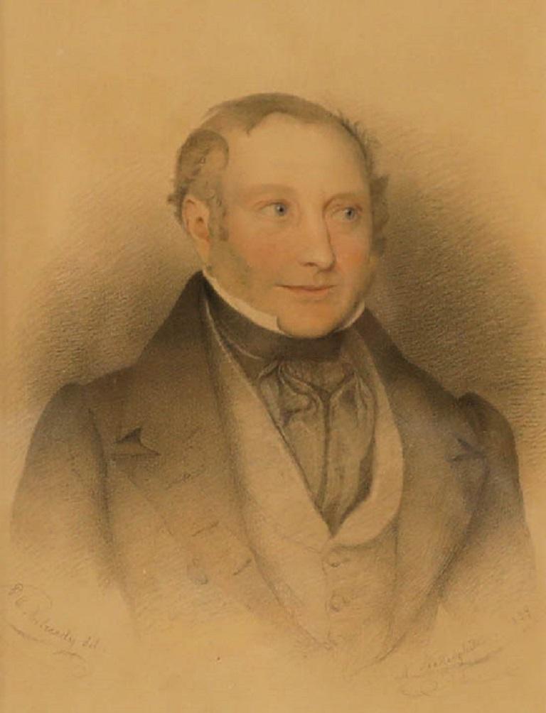 A delightful watercolour and pencil study depicting Grundy Walker, brother of Richard Walker M.P. of Notting Hill. Signed, dated and inscribed with location. Part of a pair of portraits depicting Richard Walker's brother and sister. Well presented
