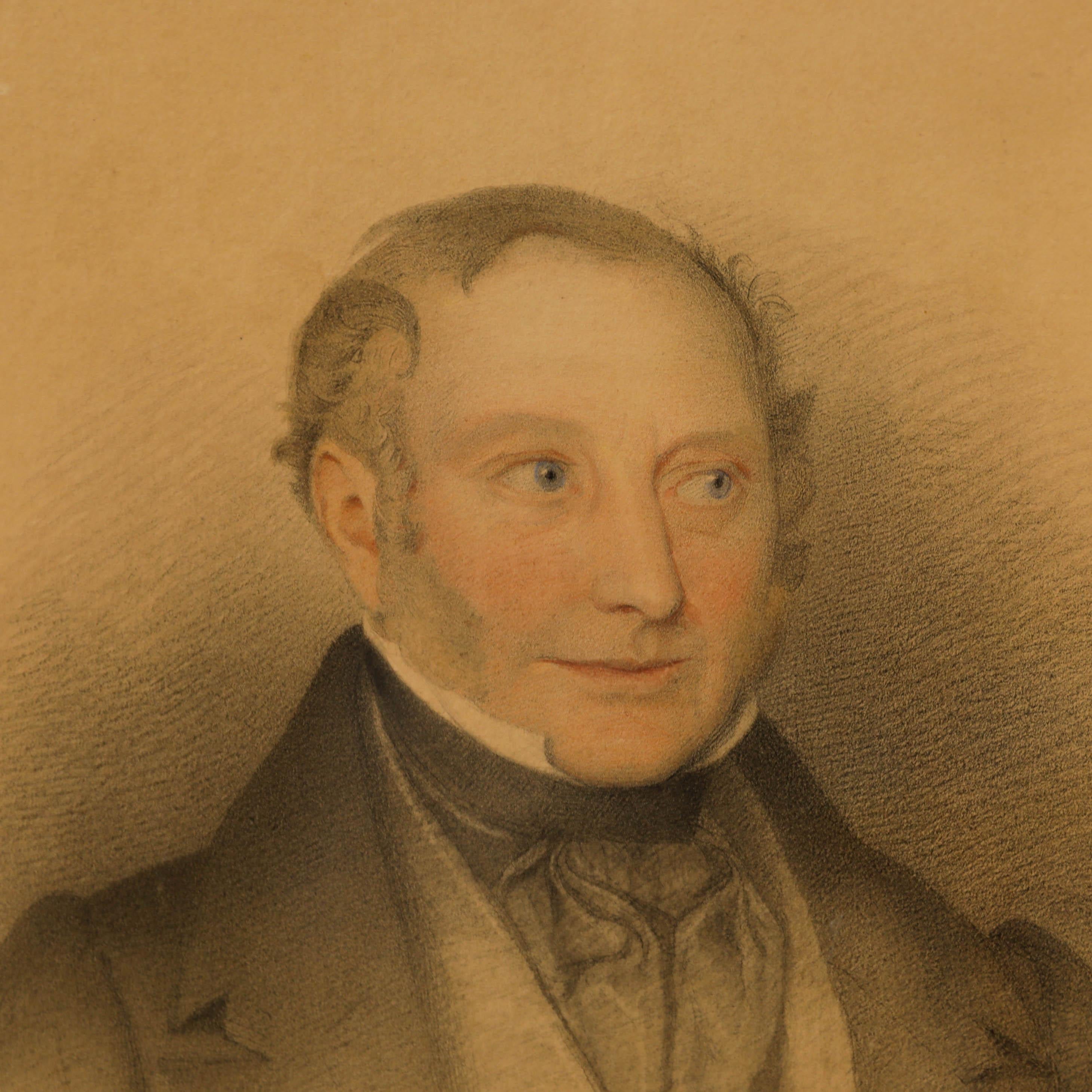 Paul Augustus Mulready (1804-1864) - 1839 Watercolour, Portrait of Grundy Walker For Sale 2
