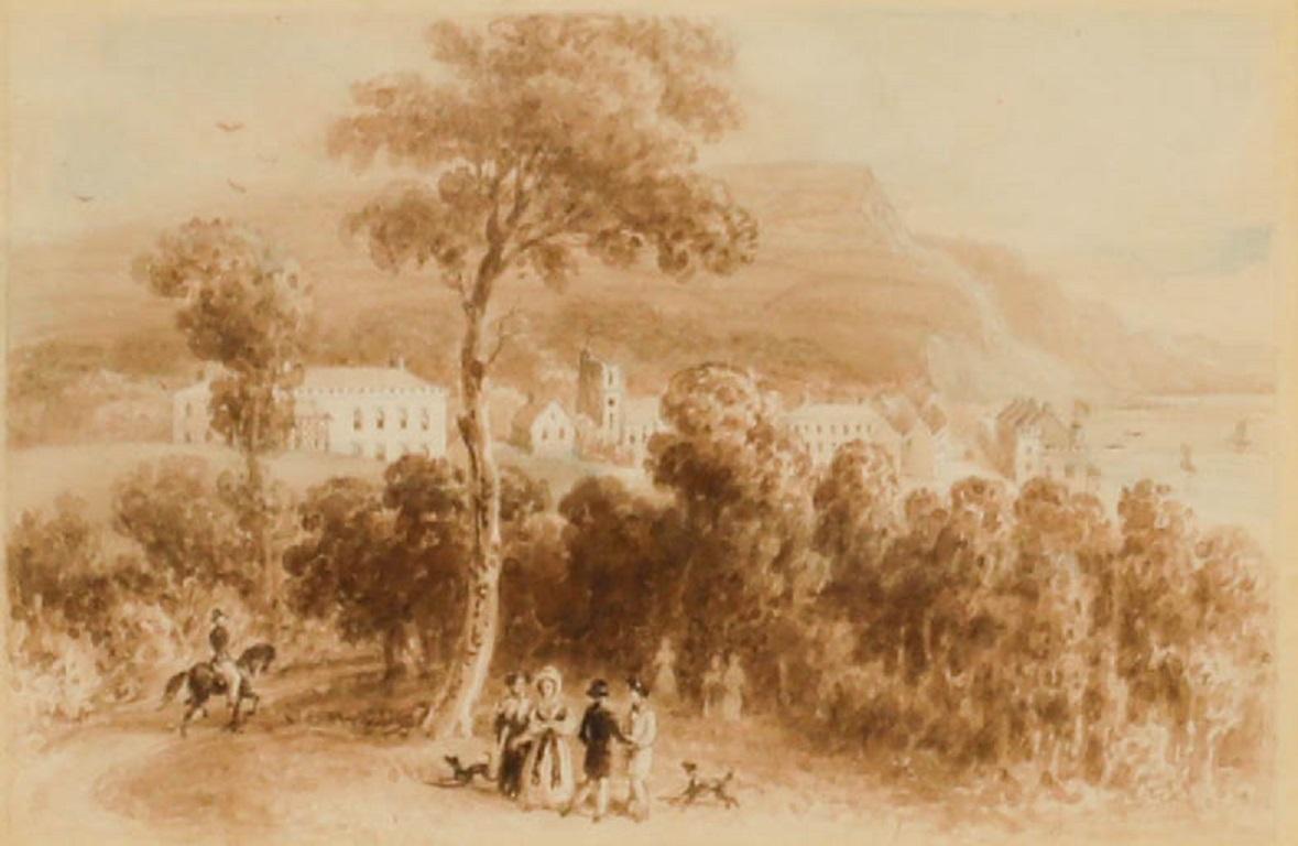 Attrib. William Henry Bartlett (1809-1854) - Framed Watercolour, Sidmouth - Art by W. H. Bartlett