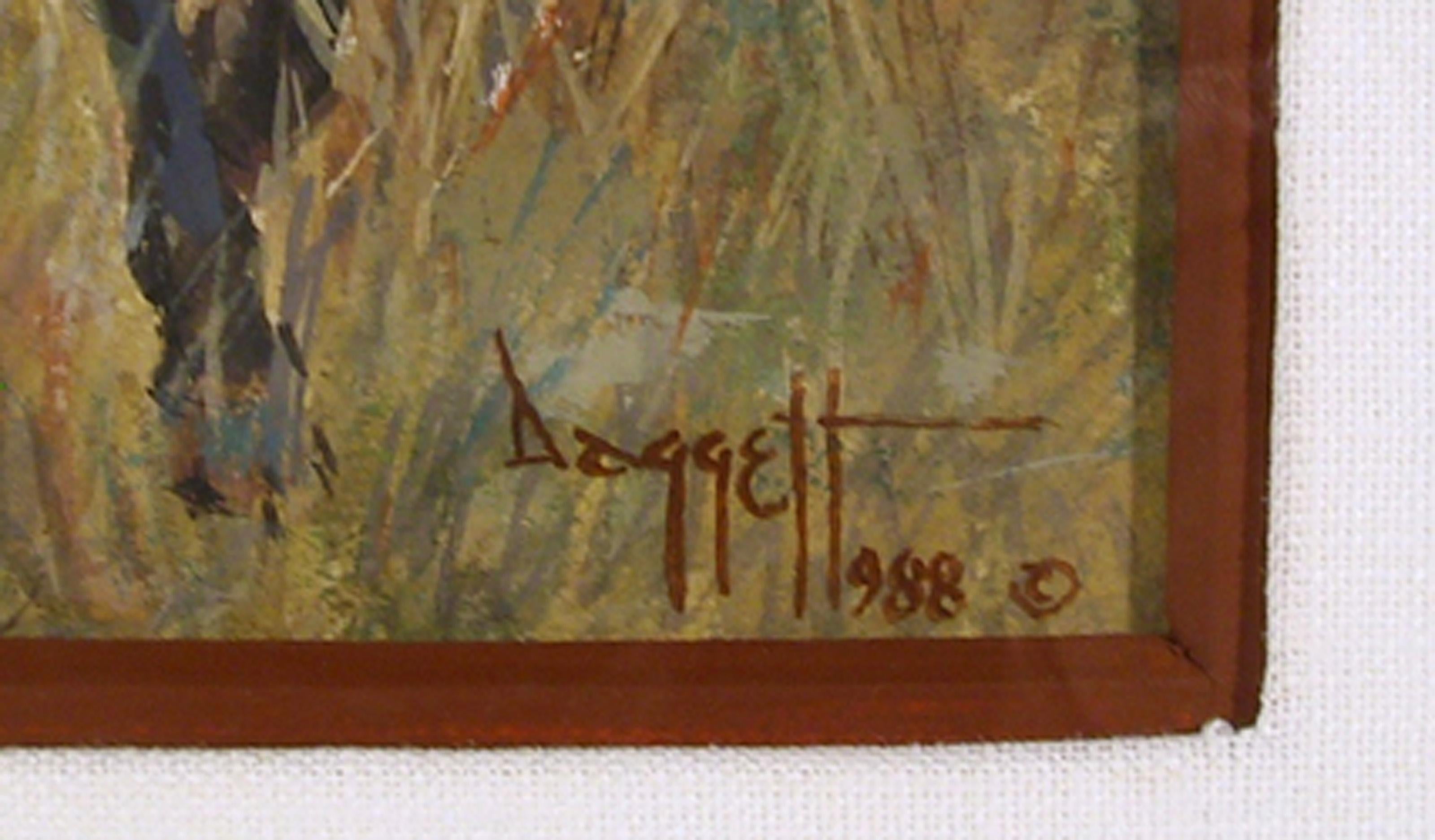 Saheila, American Western Art Gouache Painting on Board by Noel Daggett For Sale 1