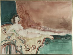 Aquarelle moderne sans titre de Jane Bazinet