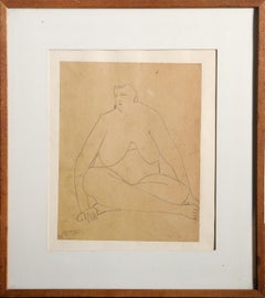 Ritratto di donna, disegno moderno a grafite di Wallace Putnam