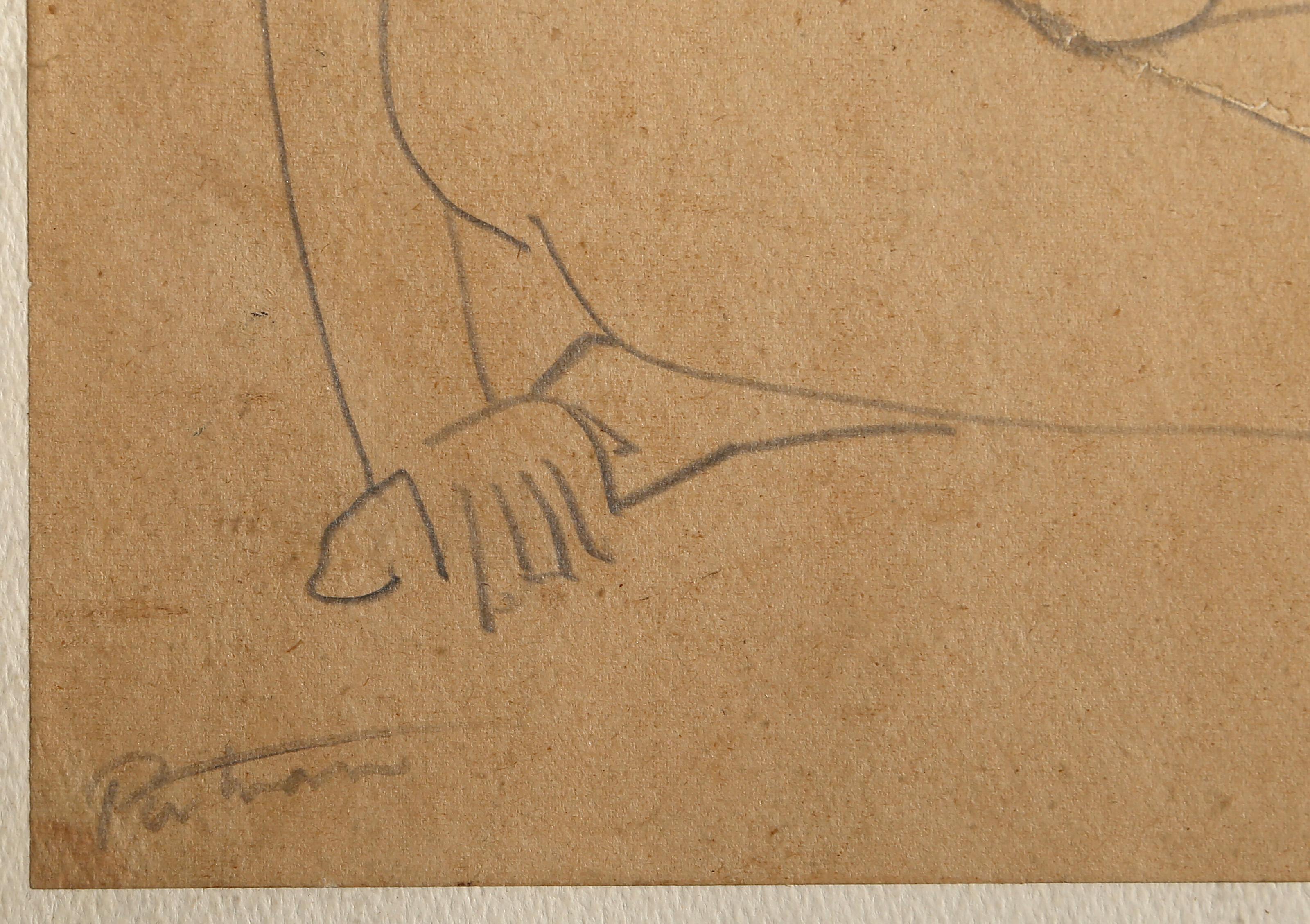 Porträt einer Frau, moderne Graphitzeichnung von Wallace Putnam im Angebot 3