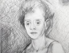 Interior Self Portrait, Photorealist Graphite Drawing by Lisa Martin