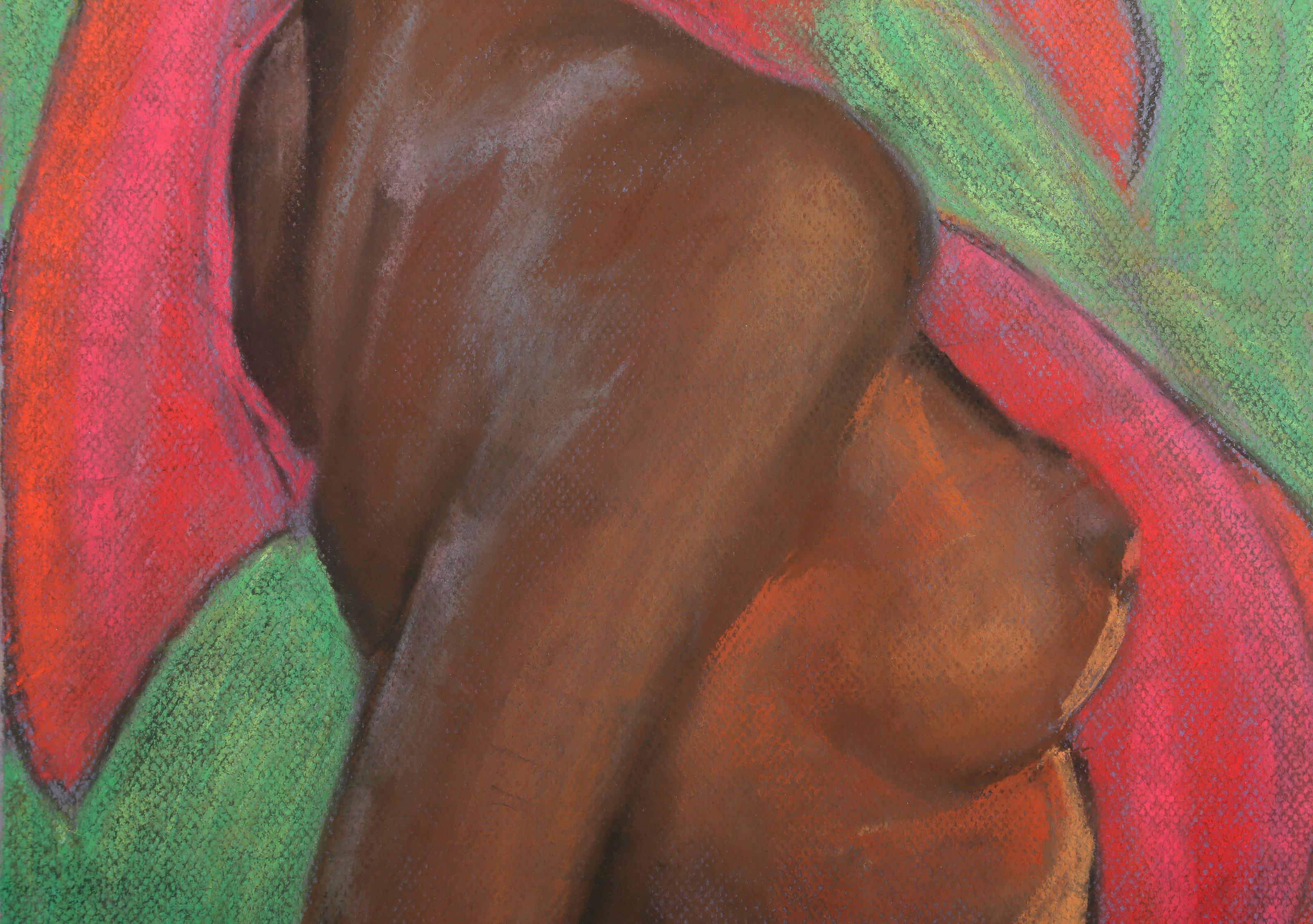 Profile of Nude Woman II, Pop Art Charcoal Drawing by Lisa Martin For Sale 2