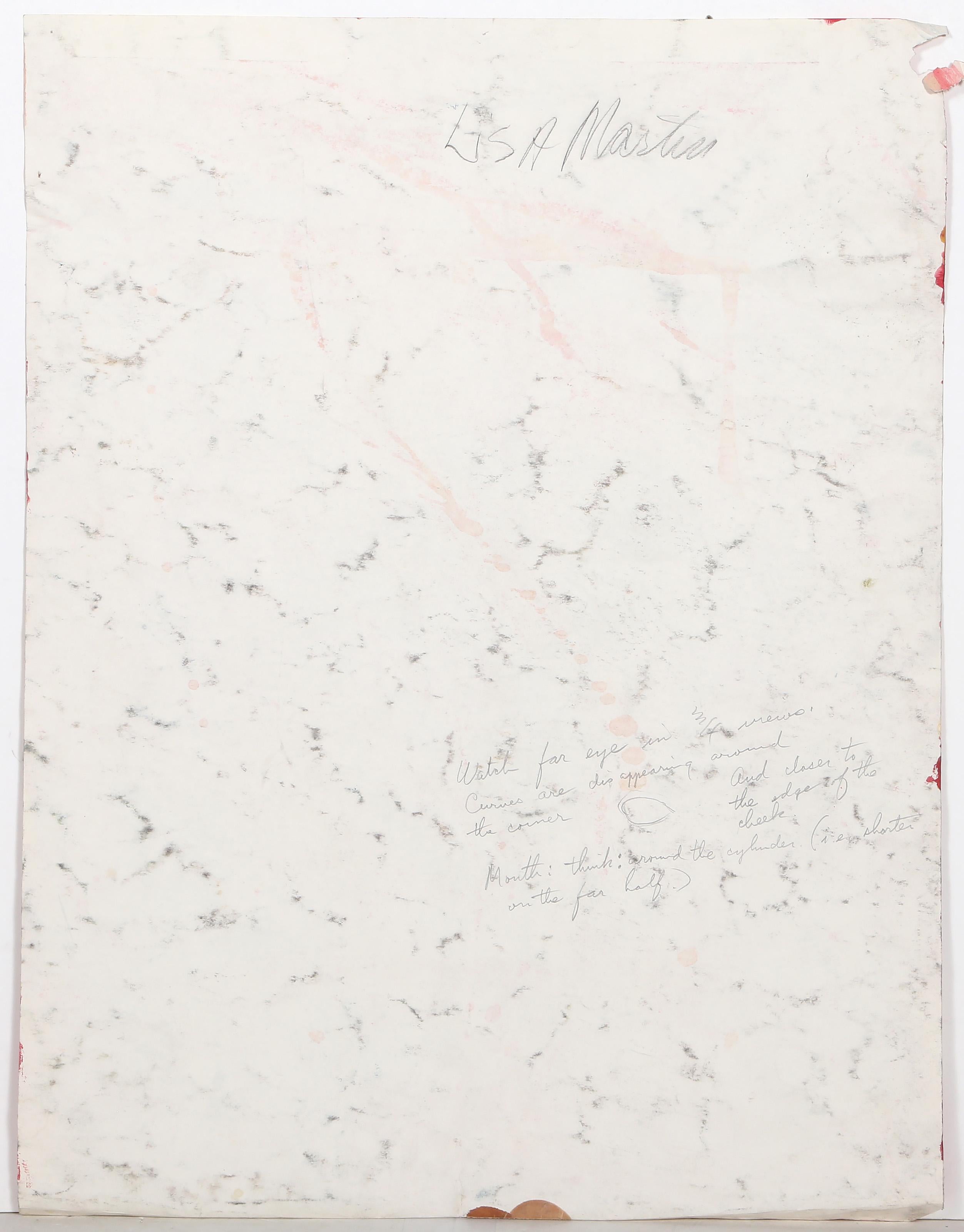 L'homme en rouge, dessin Pop Art en techniques mixtes de Lisa Martin en vente 3