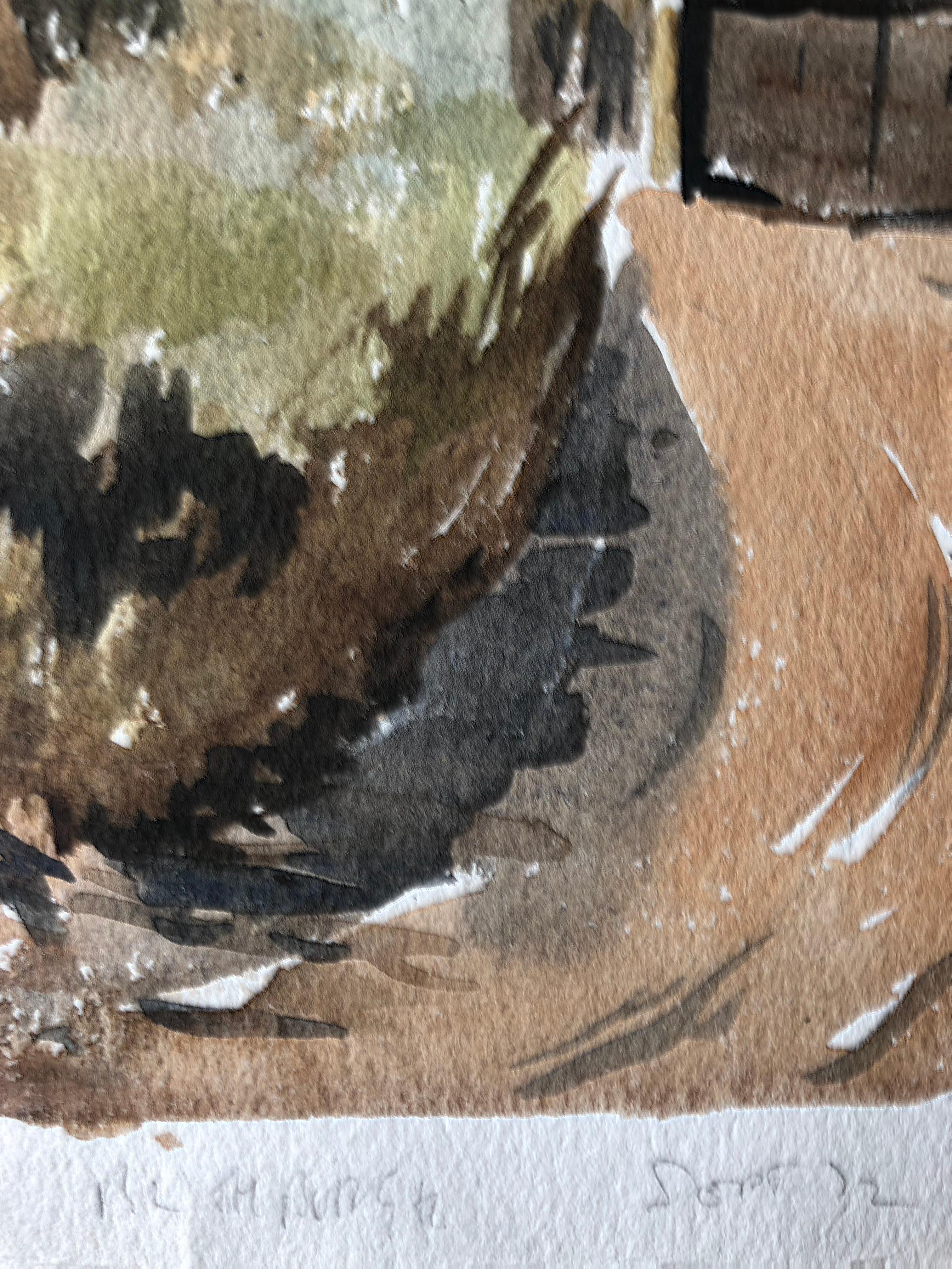 Blythburgh, Pintura original británica a la acuarela - Art de Unknown