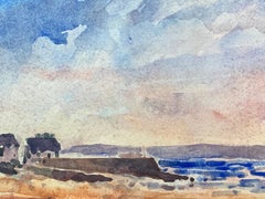 Maurice Mazeilie, French Impressionist Watercolour - Beach Landscape