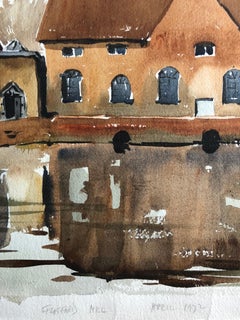 Trafford Mill, Original British Watercolour Painting