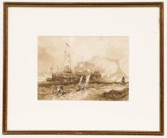 Attribut. Charles Bentley (1806 -1854) - Aquarell, Abgekühlte Gewässer