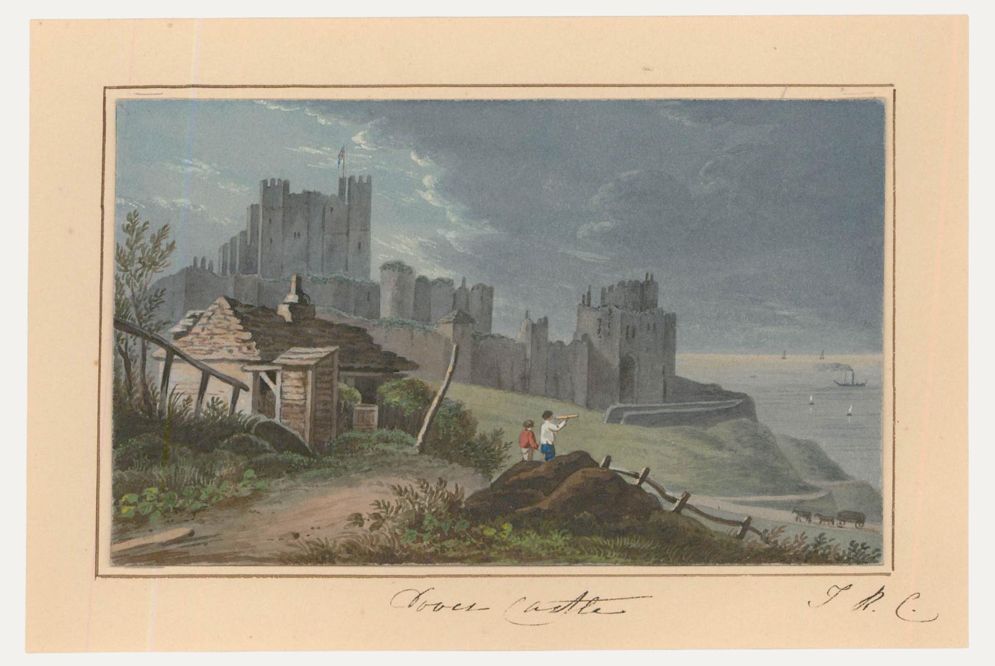 Unknown Landscape Art - Thomas Remnant Charleton (1756-1849) - Watercolour, Dover Castle