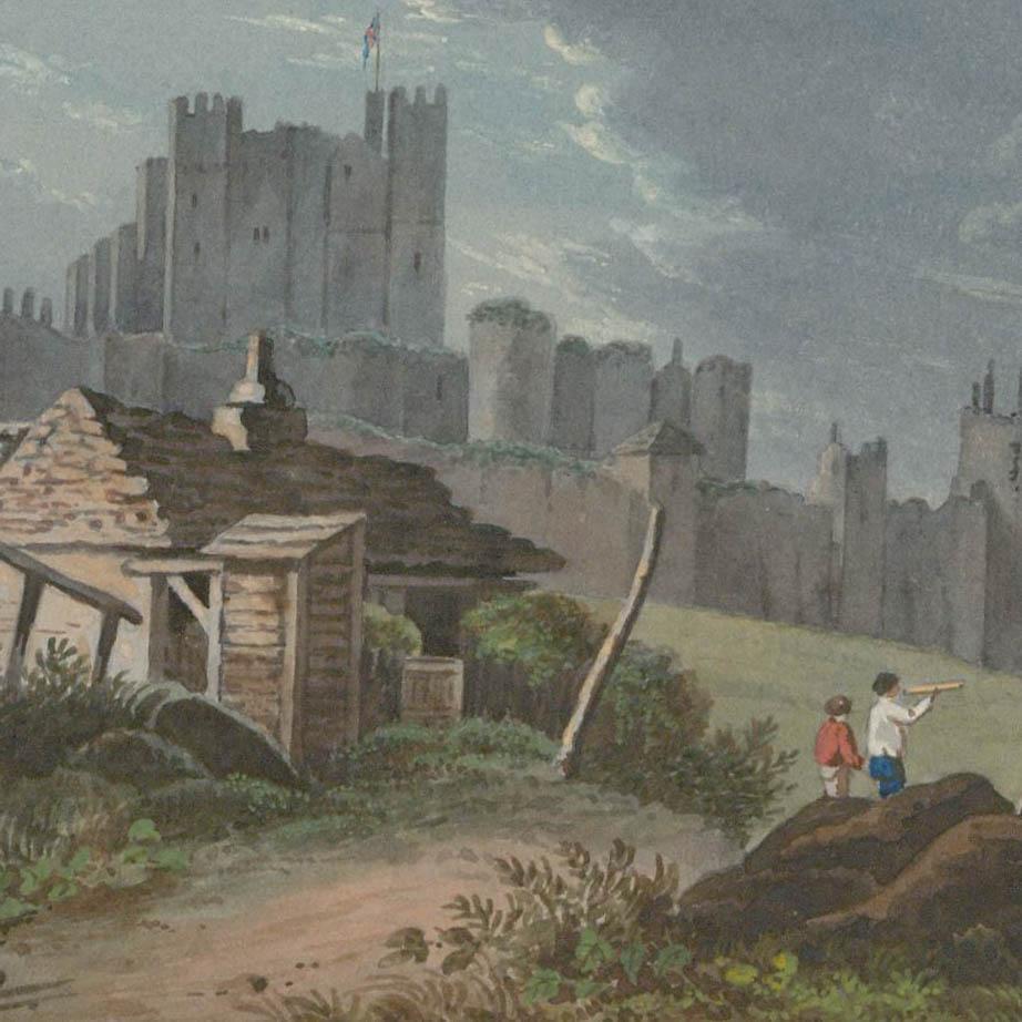 Thomas Remnant Charleton (1756-1849) - Watercolour, Dover Castle - Beige Landscape Art by Unknown