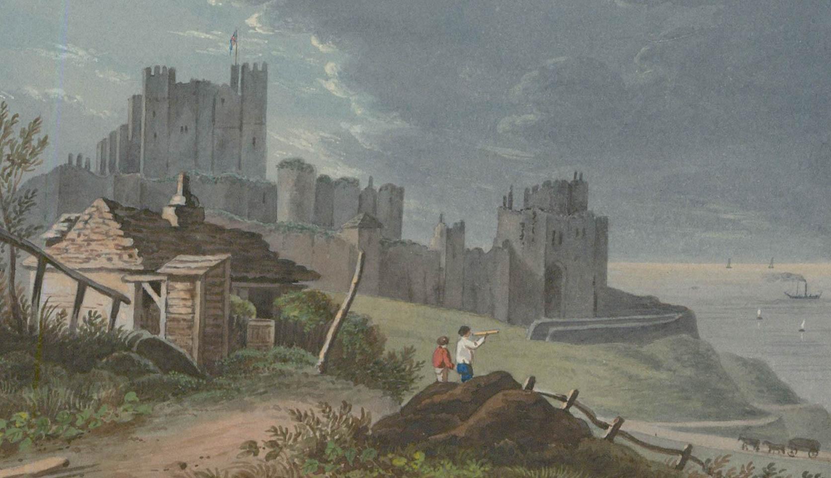 Thomas Remnant Charleton (1756-1849) - Watercolour, Dover Castle - Art by Unknown
