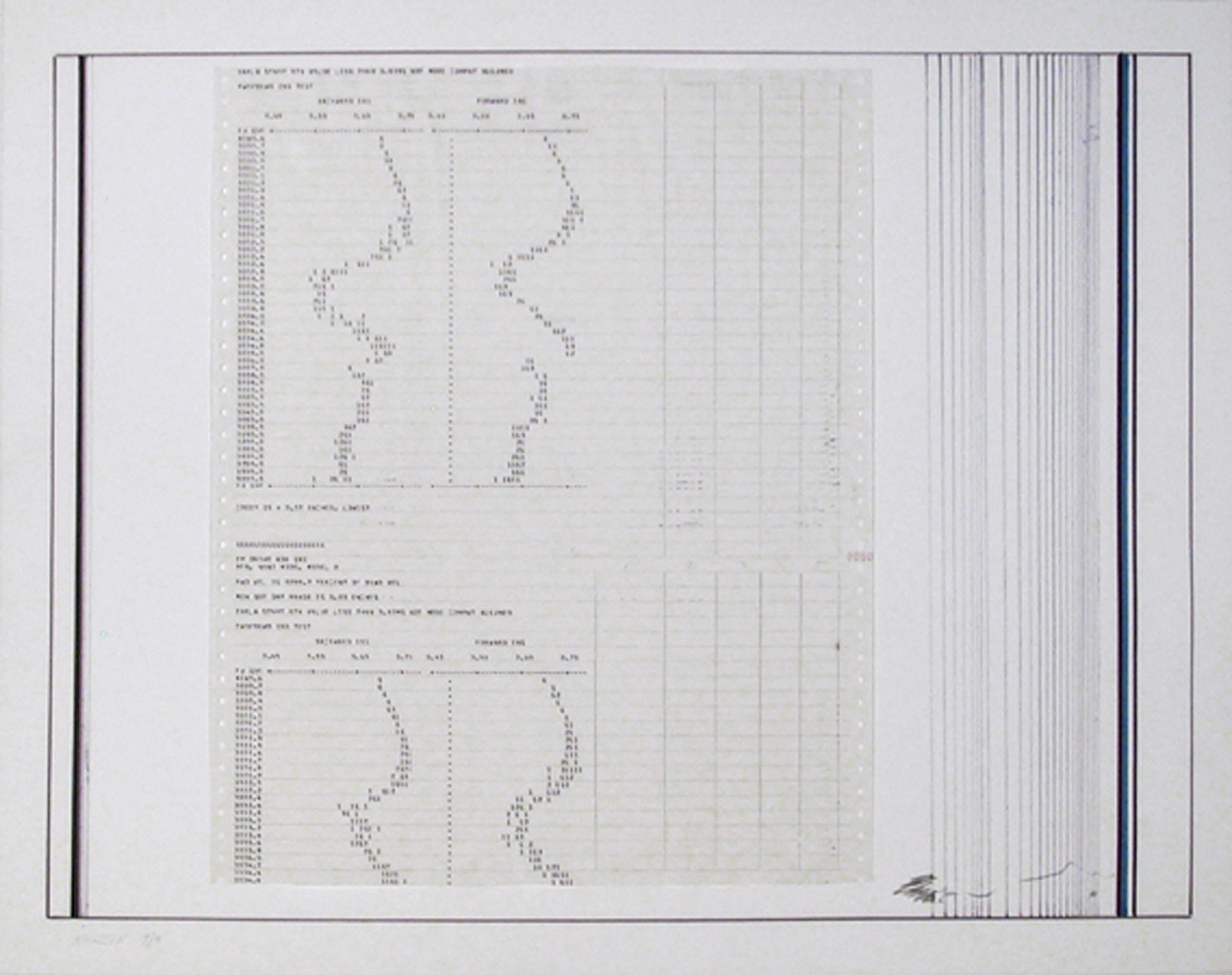 Abstract Drawing de Schlomo Koren - Lie Detector Test, tinta conceptual y collage sobre papel de Shlomo Koren