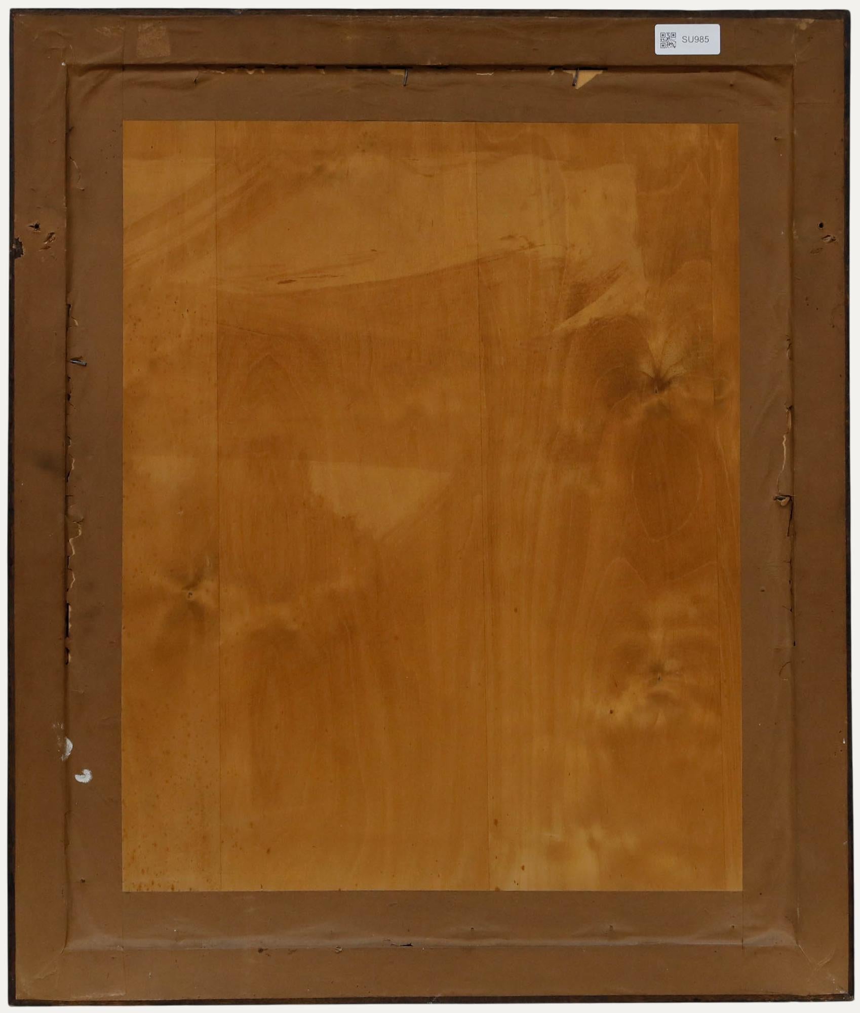 Pastel enmarcado de finales del siglo XIX - Retrato de una dama con atuendo - Portrait Negro de Unknown