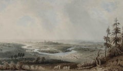 After Giuseppe-Pietro Bagetti (1764-1831) - Watercolour, The Battle of Znaim