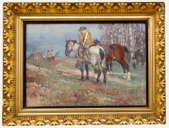 Willy Brandes (1876-1956) - Gouache, Söldner zu Pferd, Anfang 20.