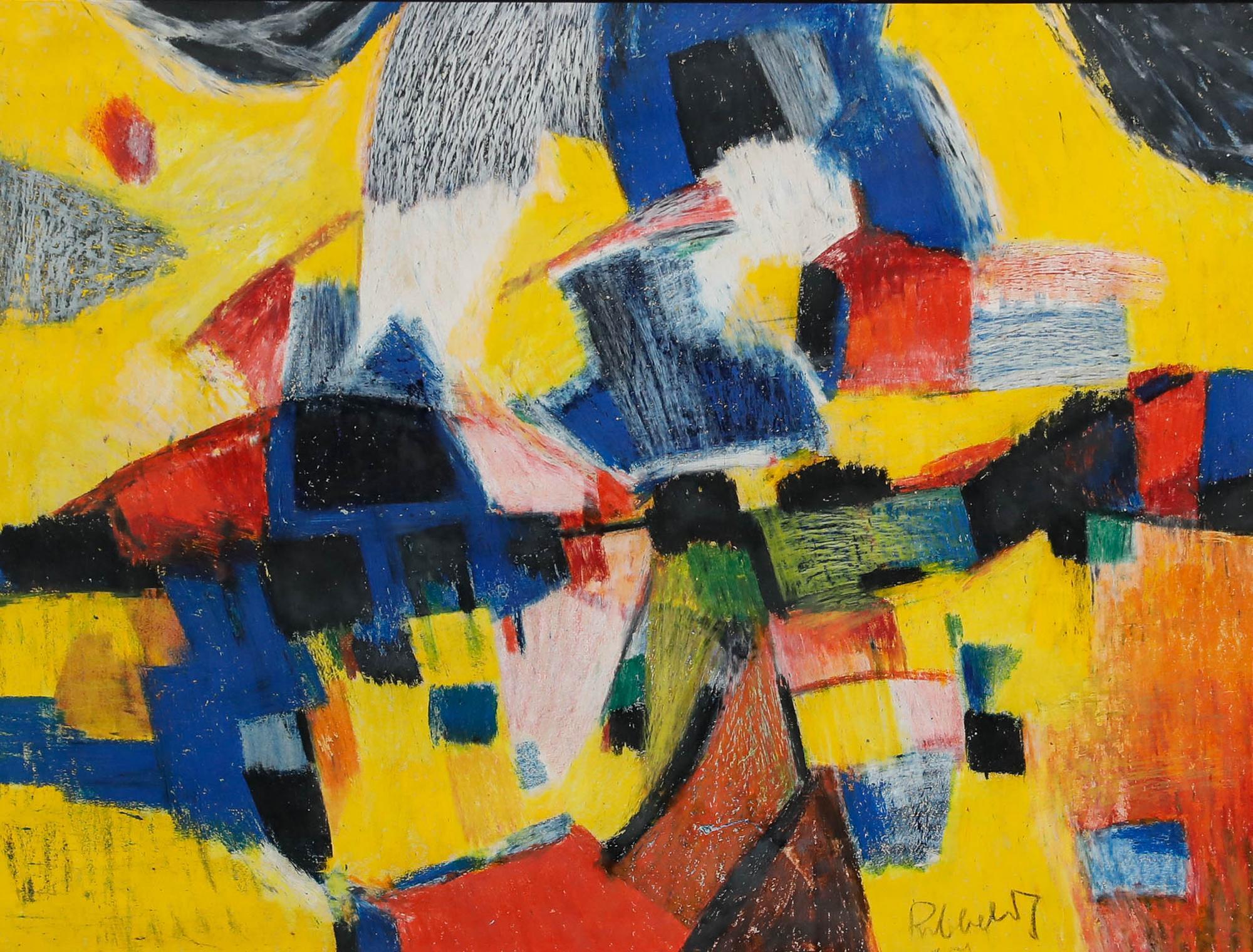 Dirkjan Ribbeling (1932-2013) - Pastel de mediados del siglo XX, Movimiento - Art de Unknown