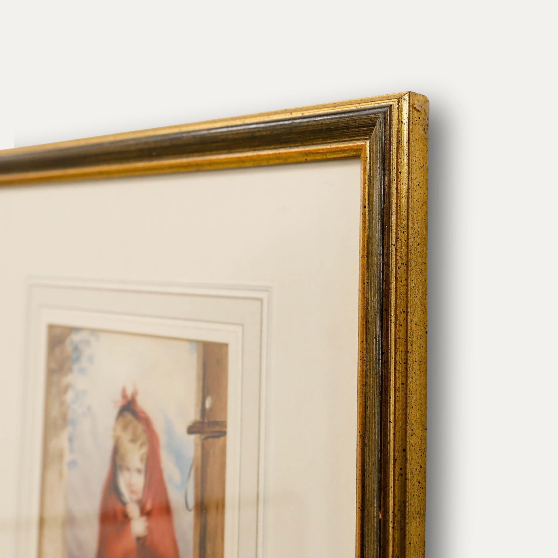 Paul Falconer Poole RA (1807-1879) - 1861 Watercolour, Little Red Riding Hood For Sale 1