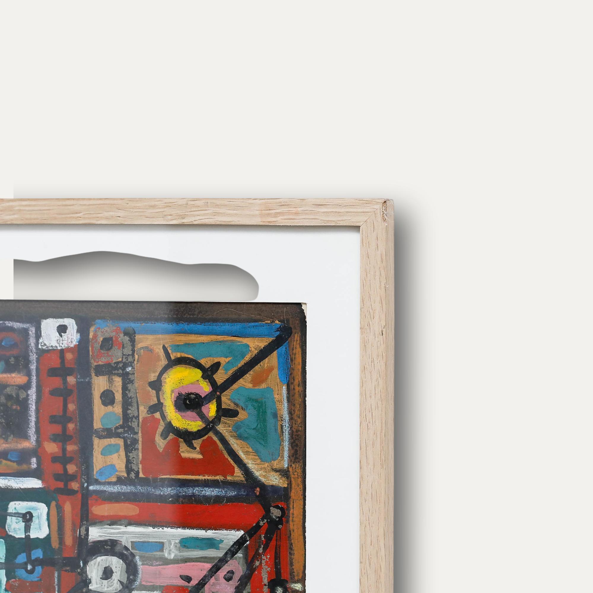 Christian Julia (1921-1991) - Mid 20th Century Gouache, Les Mécaniques For Sale 1