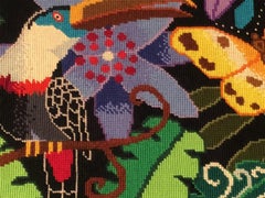 Untitled, Folk Art Needlepoint Tapestry by Luis Rivera