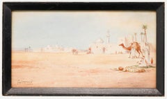 G. Jamrack - Framed Early 20th Century Watercolour, Desert View