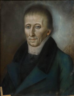 French School 19th Century Pastel - Portrait de Notable