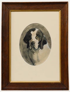 Sam Fulton (1855-1941) - Framed Watercolour, Study of an English Pointer