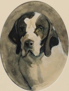 Sam Fulton (1855-1941) - Framed Watercolour, Study of an English Pointer