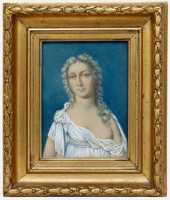 Die Franquet-Porträts - Gouache des 19. Jahrhunderts, Frau Hauptmann von Franquet