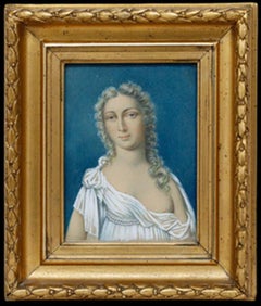 Die Franquet-Porträts - Gouache des 19. Jahrhunderts, Frau Hauptmann von Franquet