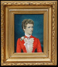 The Franquet Portraits - 19th Century Gouache, Portrait of a Franquet Lady