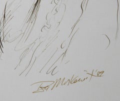 Older Woman, Modern Ink on Paper by Ira Moskowitz