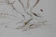 Fiddler - IV, Modern Ink on Paper by Ira Moskowitz