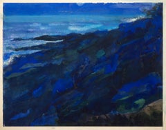 Seal Cove, Modern Watercolor on Paper by Bernard Krigstein