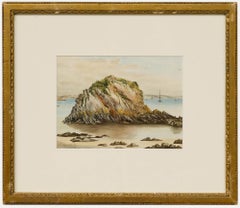 1835 Acquerello - La roccia di Goscar, Tenby