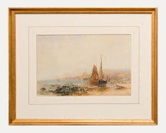Albert Pollitt (1856-1926) - 1918 Watercolour, Boats of the Welsh Coast