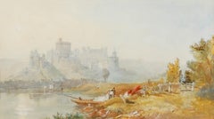 Attribué. James Baker Pyne (1800-1870) - 1936, aquarelle, château de Windsor