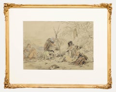 Hablot Knight Browne (1815-1882) - Mid 20th Century Charcoal Drawing, Gypsies