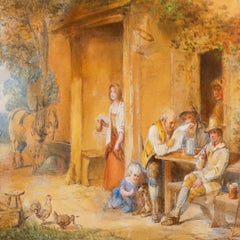 David Hardy (ex.1855-1870)  - 19th Century Watercolour, Summer Evening