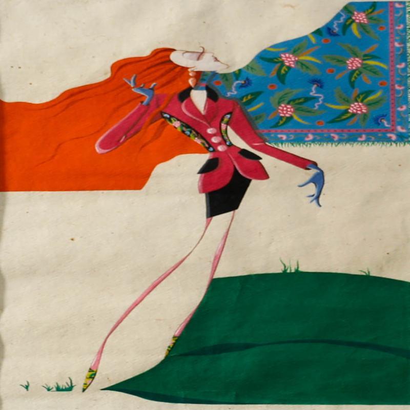 Anna Kearns - 20th Century Gouache, Pose - Art by Unknown