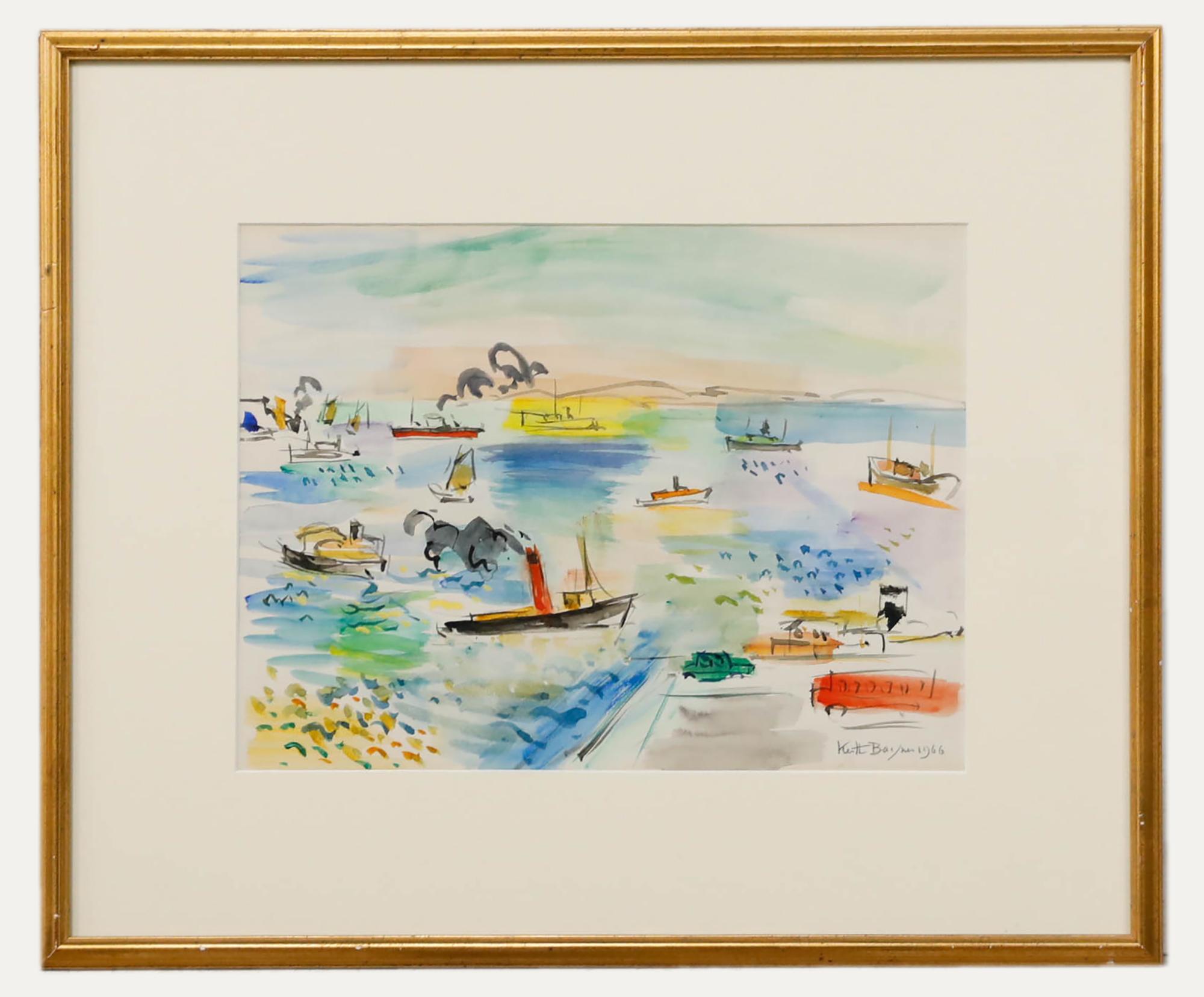 Figurative Art Unknown - Keith Stuart Baynes (1887-1977)  - 1966, The Tagus from Cacilhas