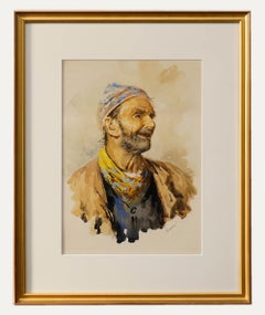 Gianni - Framed Italian School 20th Century Watercolour, Portrait of a Man