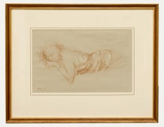 Bernard Dunstan RA RWA (1920-2017) - Pastel enmarcado, Descansando en las sábanas